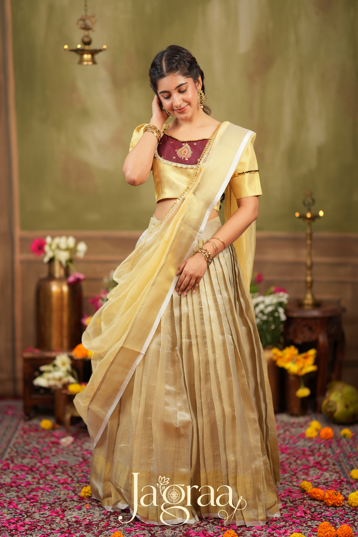 Dhaneshvari Art Silk Lehenga Set for Celebrations