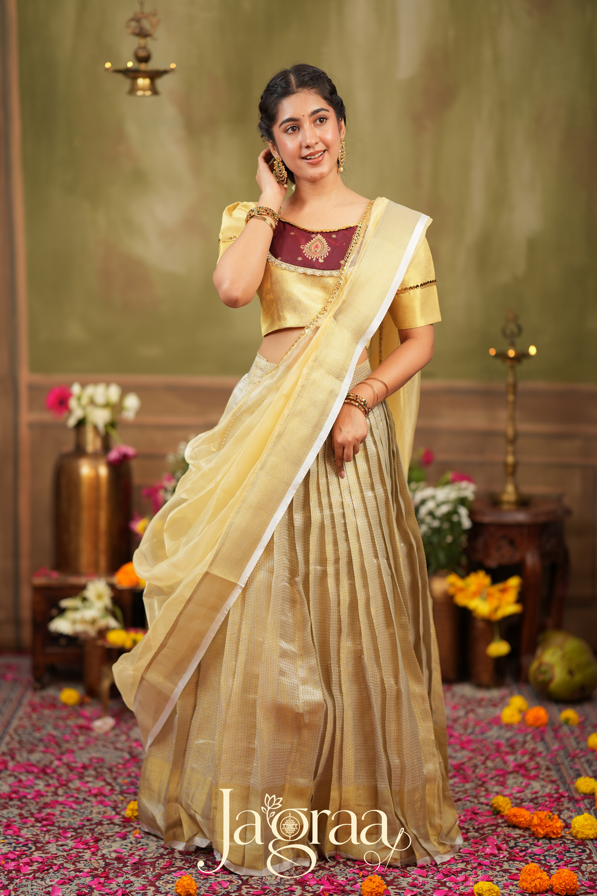 Dhaneshvari Art Silk Lehenga Set for Celebrations