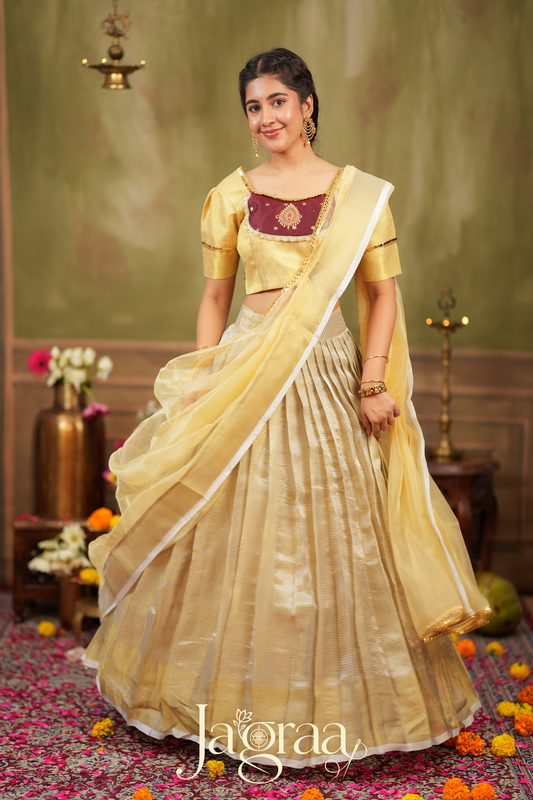 Dhaneshvari Art Silk Lehenga Set for Celebrations