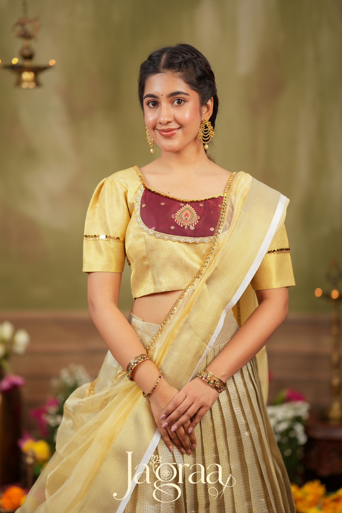 Dhaneshvari Art Silk Lehenga Set for Celebrations