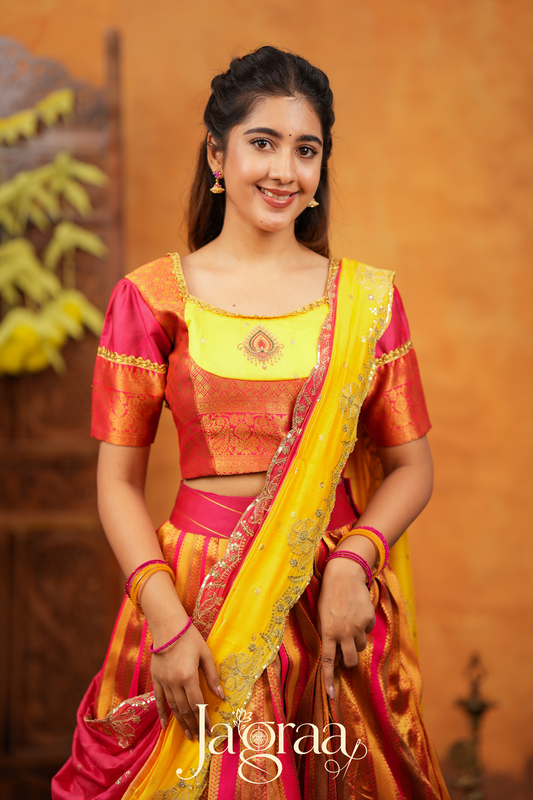 Nitya Tissue Silk Multi Lehenga Set For Festival