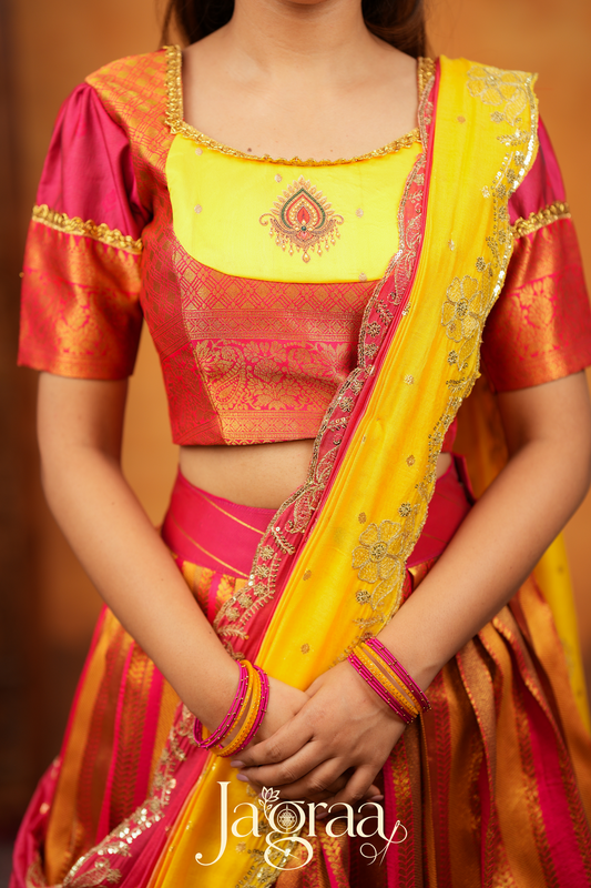 Nitya Tissue Silk Multi Lehenga Set For Festival