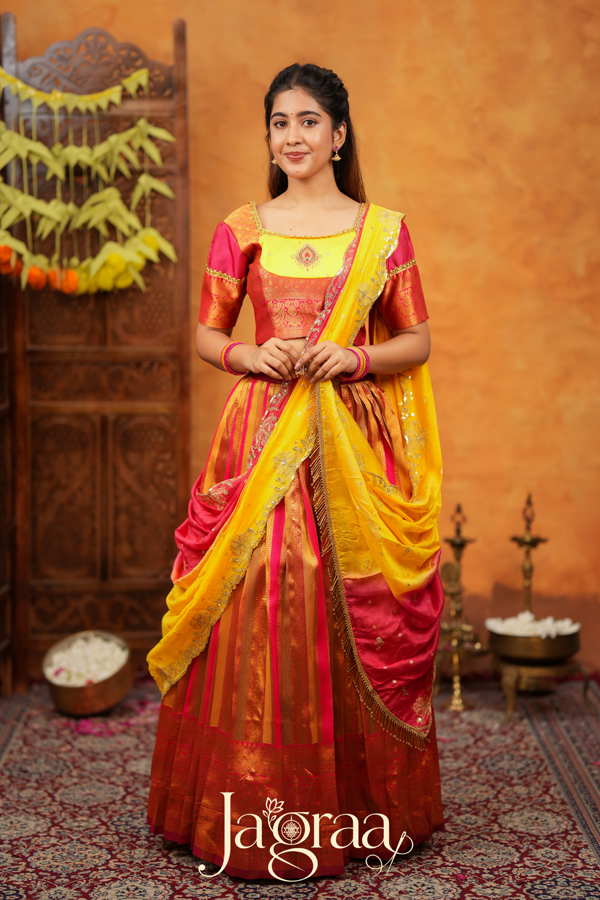 Nitya Tissue Silk Multi Lehenga Set For Festival