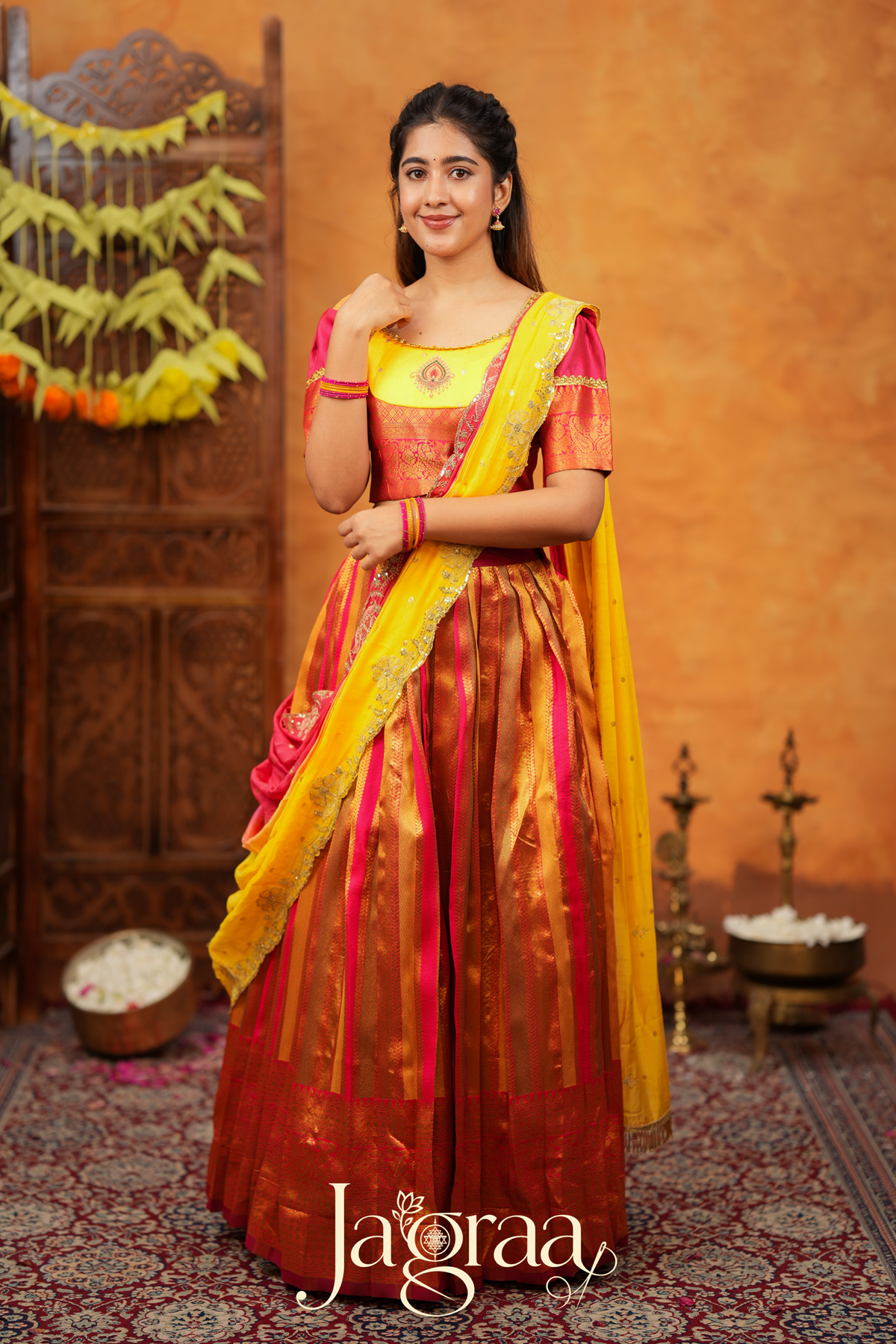 Nitya Tissue Silk Multi Lehenga Set For Festival