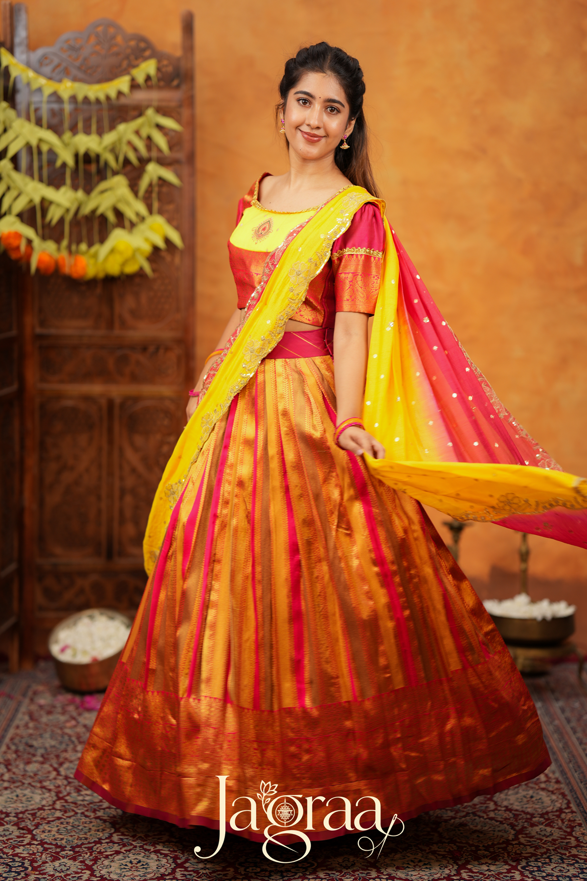 Nitya Tissue Silk Multi Lehenga Set For Festival