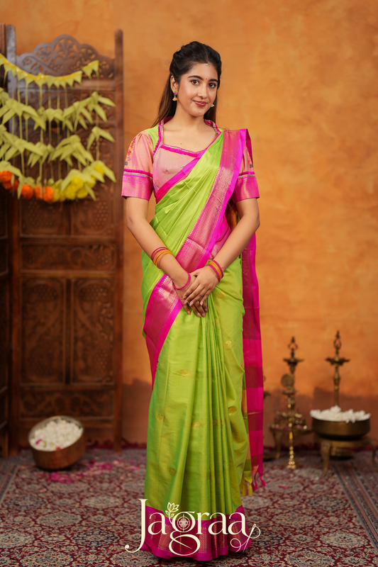 Radhasakhi Handloom Half Saree For Festive Charm