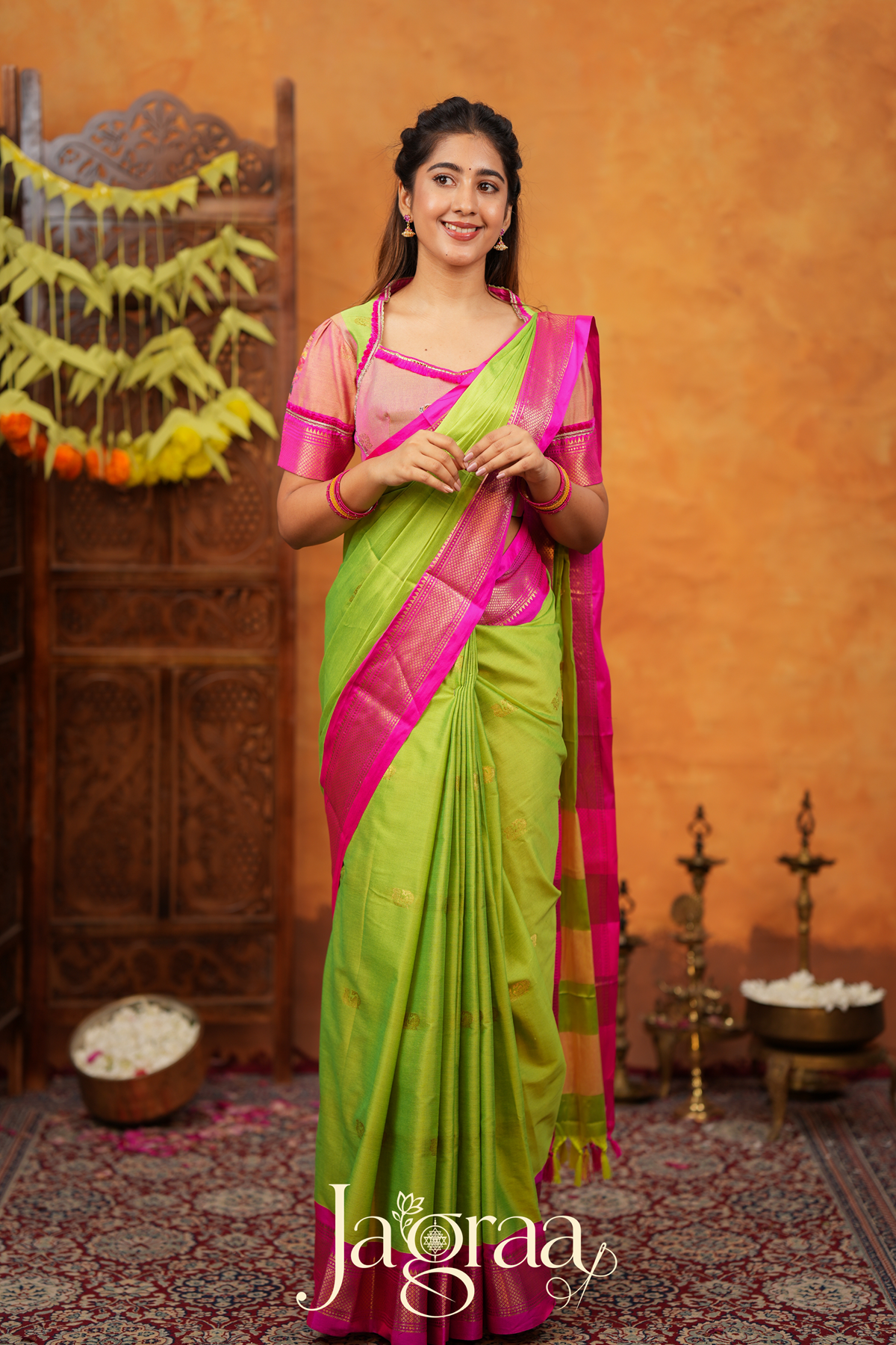 Radhasakhi Handloom Half Saree For Festive Charm