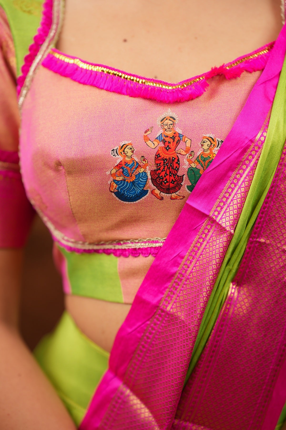 Radhasakhi Handloom Half Saree For Festive Charm