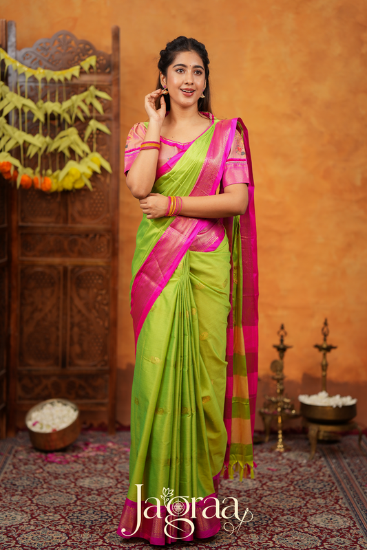 Radhasakhi Handloom Half Saree For Festive Charm