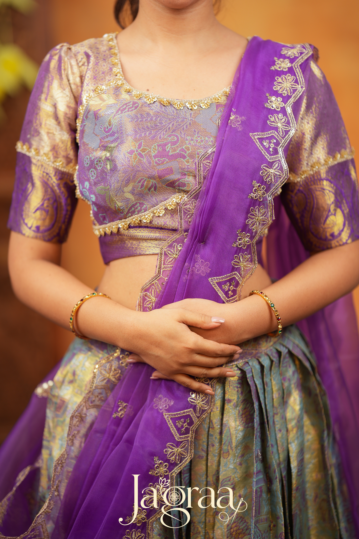 Shreeyukta Soft Silk Lehenga Set in Greyish Blue for Stylish Occasions