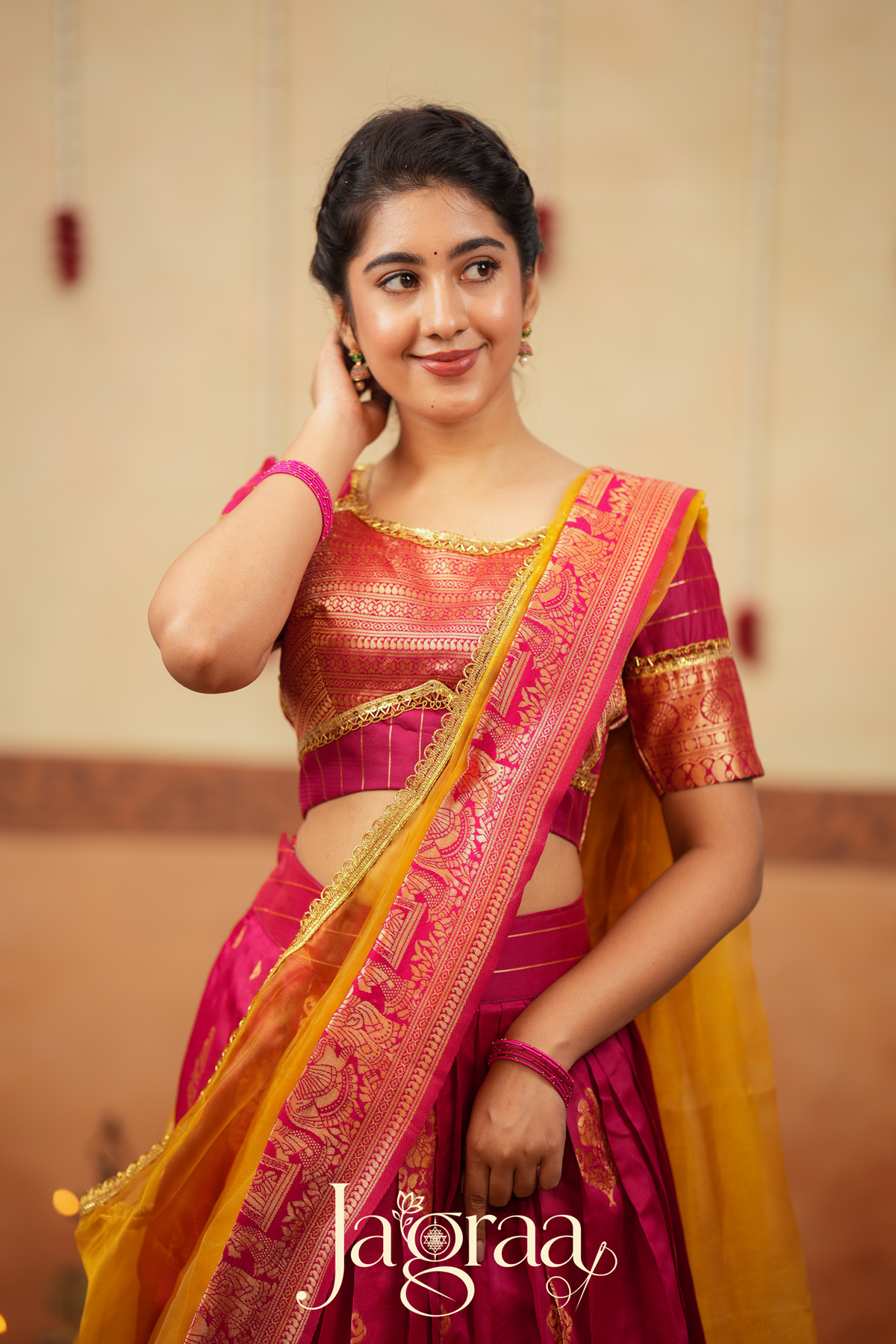 Sumana Bridal Wear Silk Panelled Lehenga Set