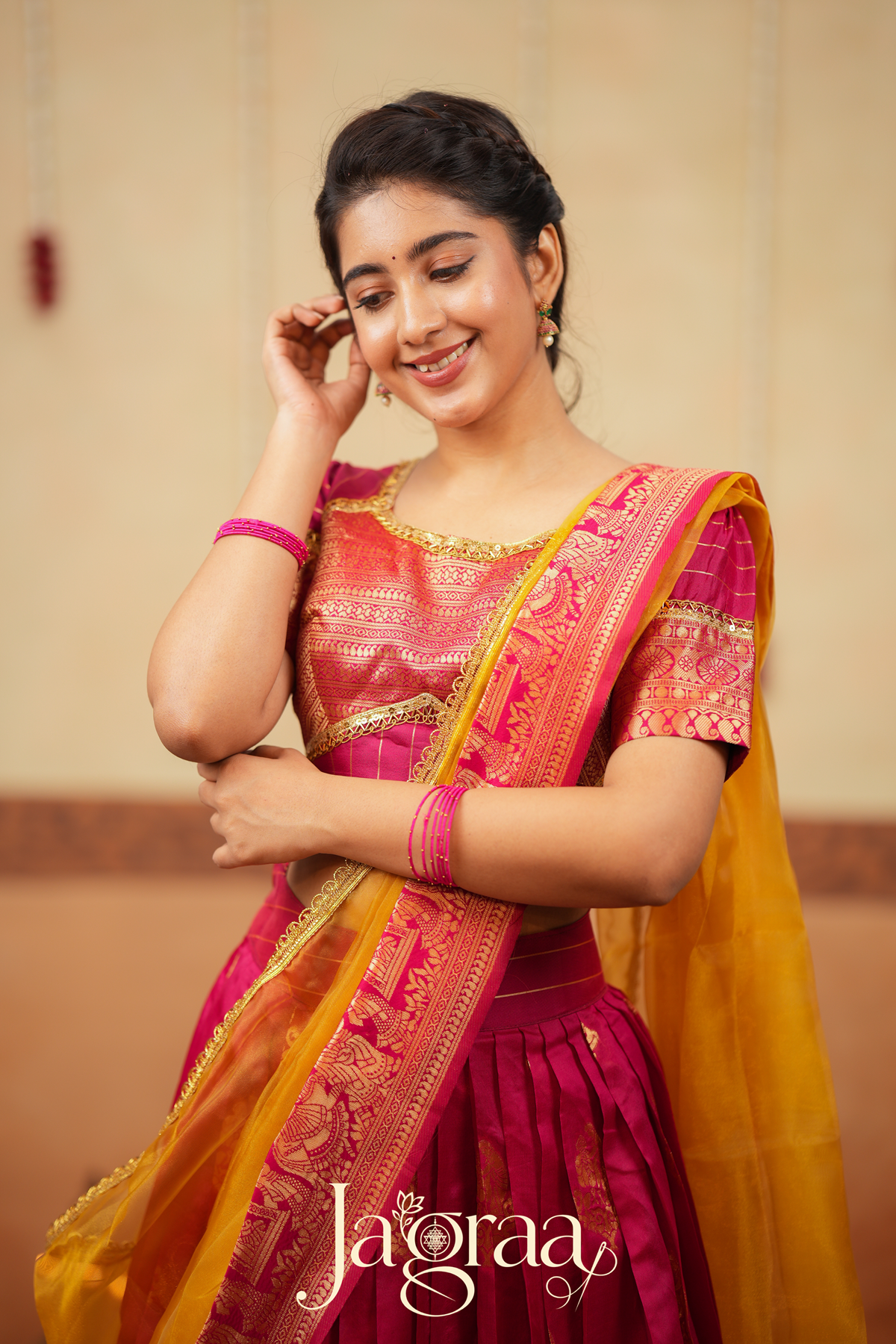 Sumana Bridal Wear Silk Panelled Lehenga Set