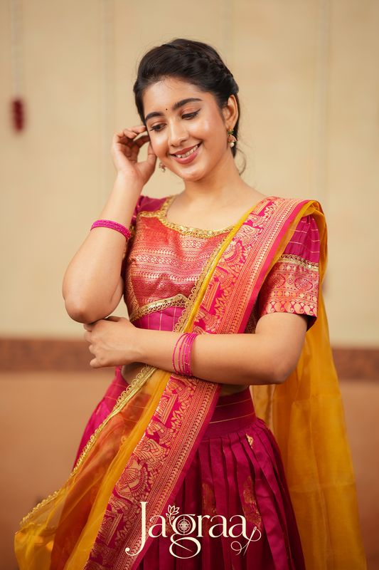 Sumana Bridal Wear Silk Panelled Lehenga Set