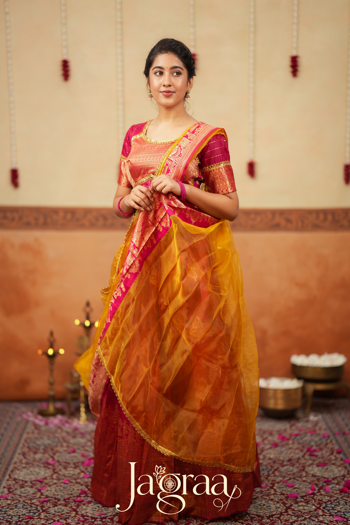 Sumana Bridal Wear Silk Panelled Lehenga Set
