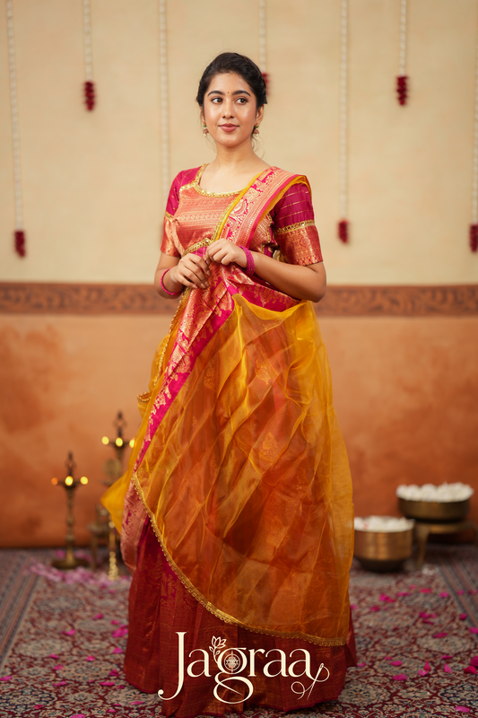 Sumana Bridal Wear Silk Panelled Lehenga Set