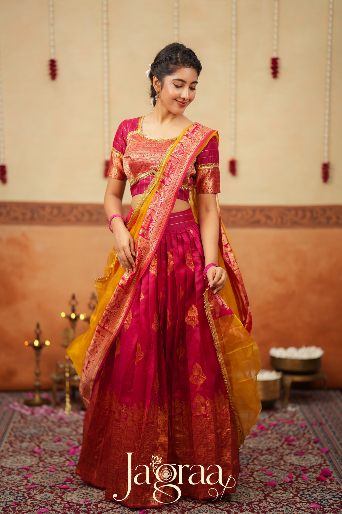 Sumana Bridal Wear Silk Panelled Lehenga Set