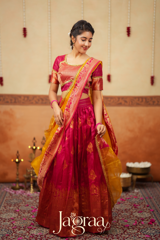 Sumana Bridal Wear Silk Panelled Lehenga Set