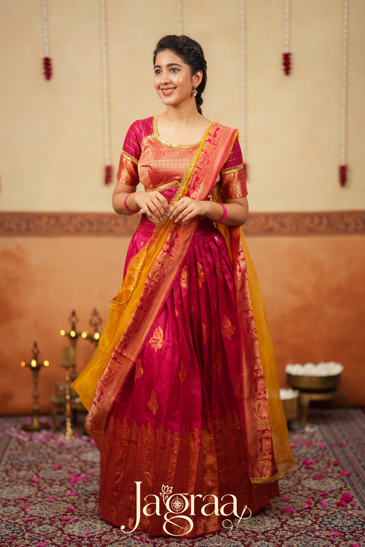Sumana Bridal Wear Silk Panelled Lehenga Set