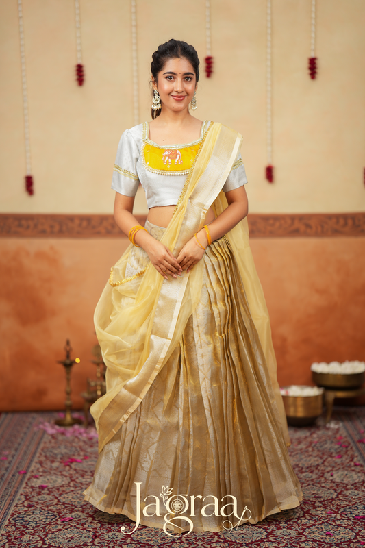 Vijaylaxmi Silk Silver Lehenga Set for Stylish Celebrations
