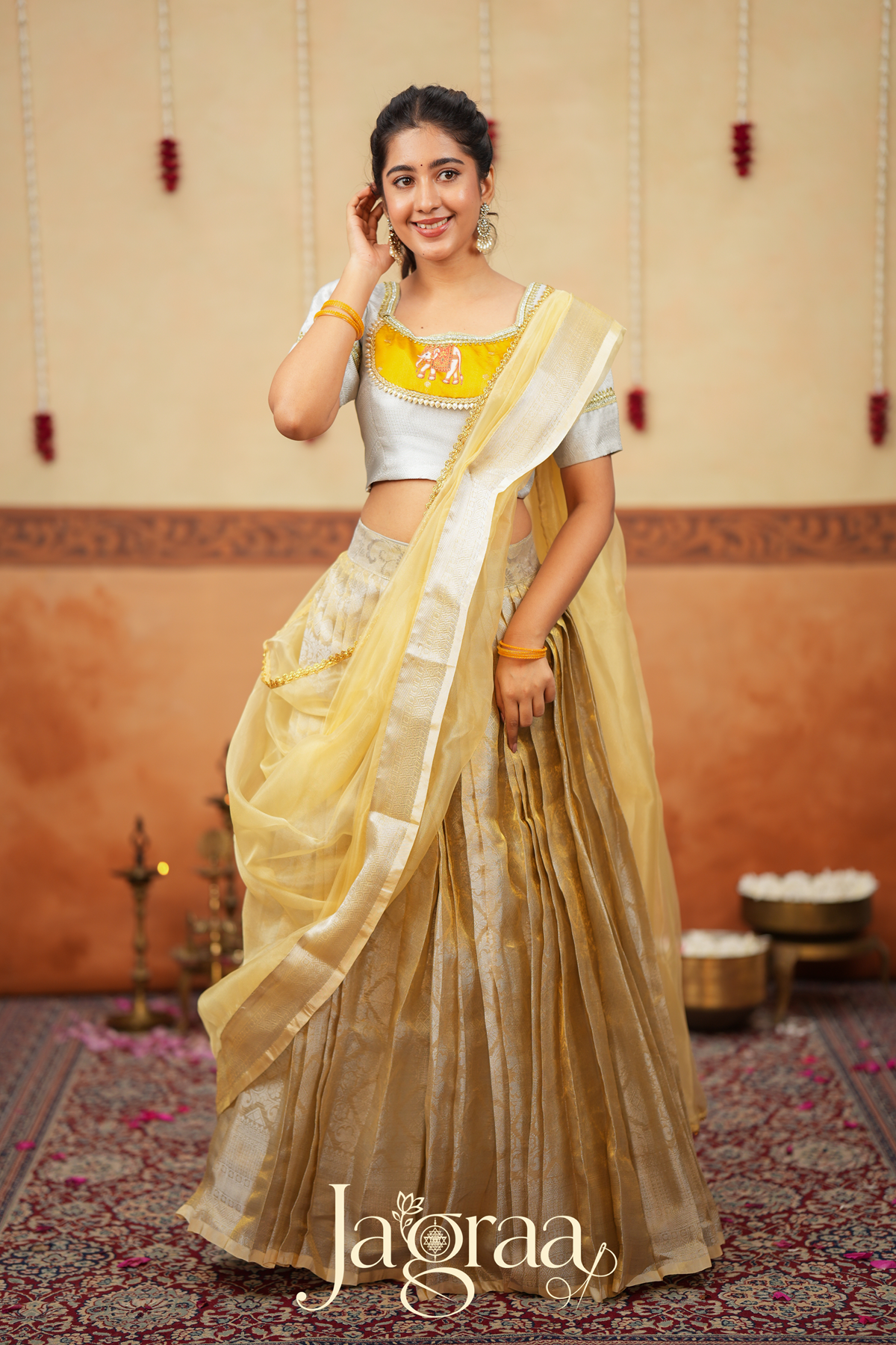 Vijaylaxmi Silk Silver Lehenga Set for Stylish Celebrations