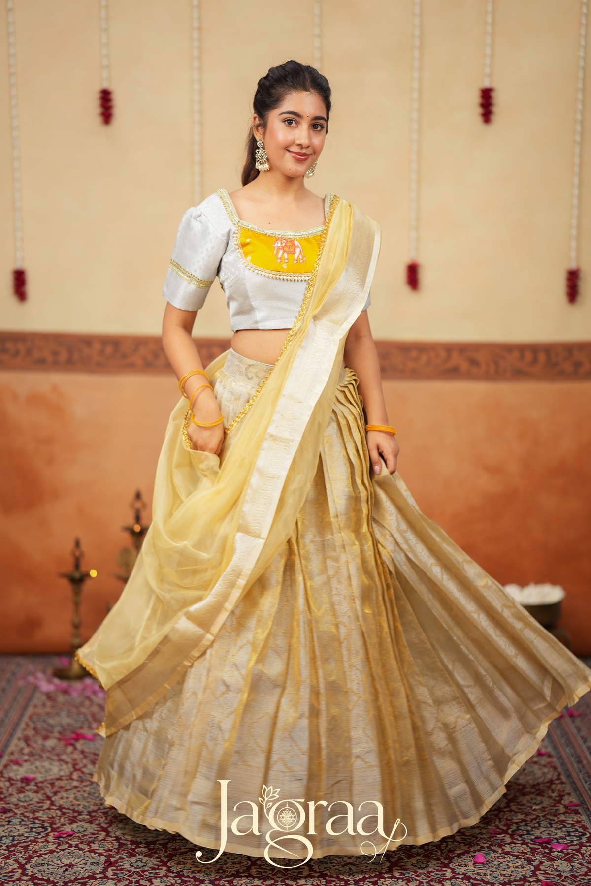 Vijaylaxmi Silk Silver Lehenga Set for Stylish Celebrations