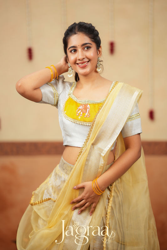 Vijaylaxmi Silk Silver Lehenga Set for Stylish Celebrations