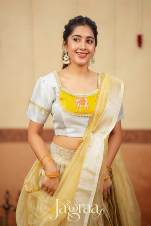 Vijaylaxmi Silk Silver Lehenga Set for Stylish Celebrations