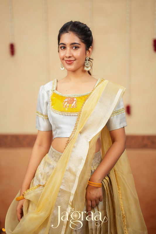 Vijaylaxmi Silk Silver Lehenga Set for Stylish Celebrations