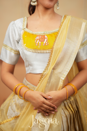 Vijaylaxmi Silk Silver Lehenga Set for Stylish Celebrations
