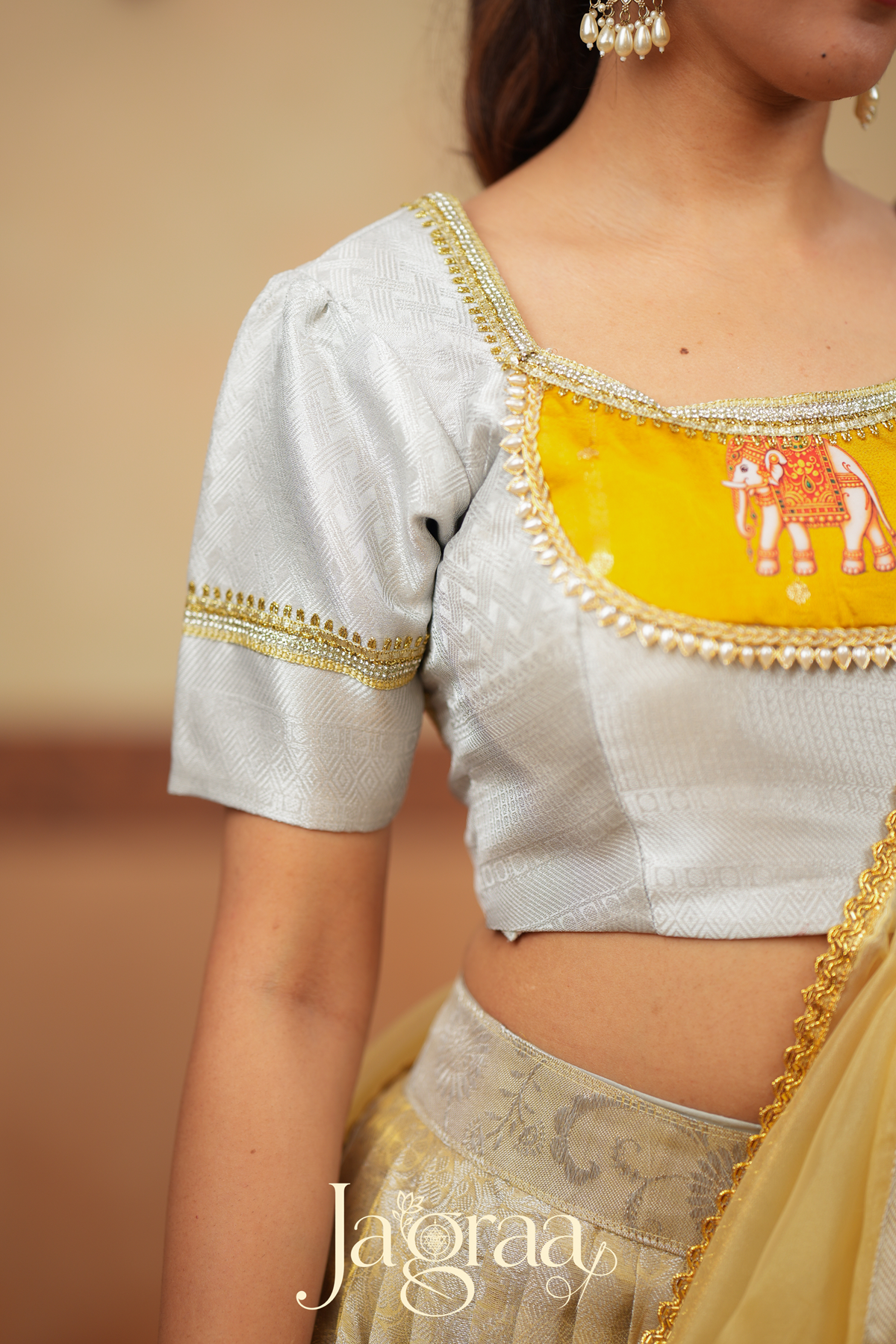 Vijaylaxmi Silk Silver Lehenga Set for Stylish Celebrations