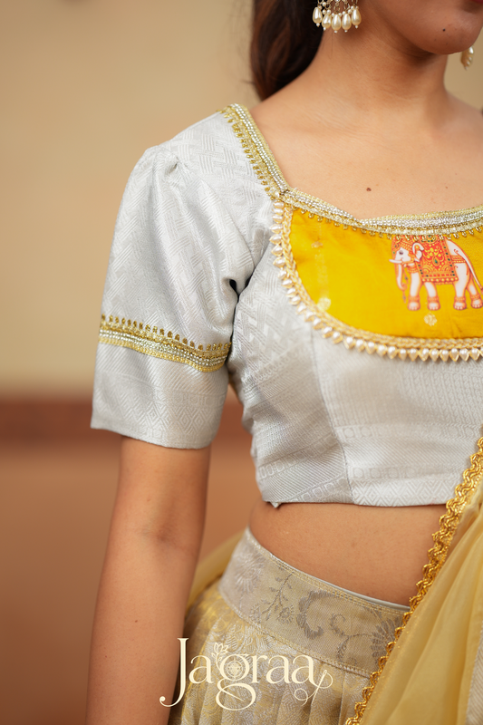 Vijaylaxmi Silk Silver Lehenga Set for Stylish Celebrations