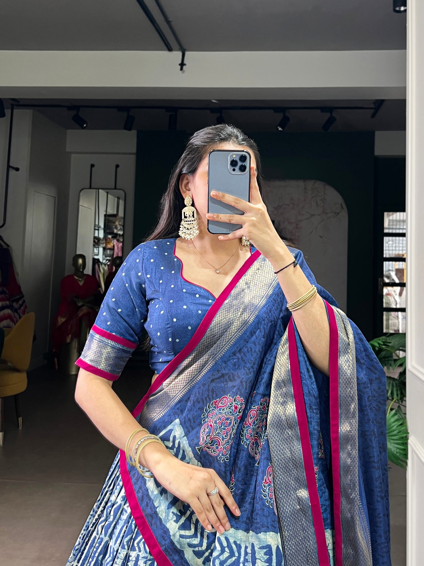 Jagraa Vichitra Silk Printed Lehenga Choli Set with Dupatta