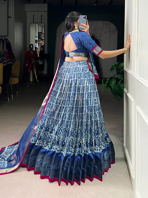 Jagraa Vichitra Silk Printed Lehenga Choli Set with Dupatta