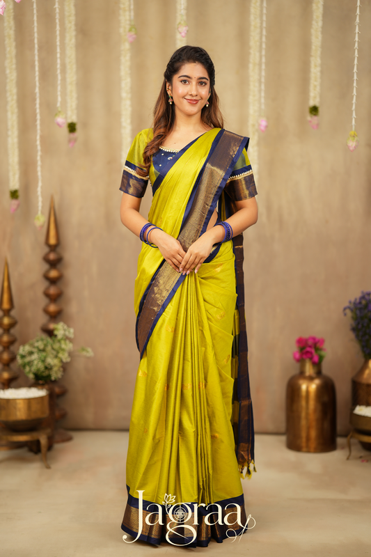 Esverylaxmi Premium Art Silk 2-In-1 Half Lehenga Saree
