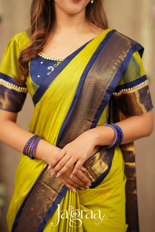 Esverylaxmi Premium Art Silk 2-In-1 Half Lehenga Saree
