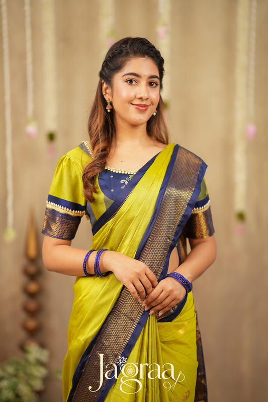 Esverylaxmi Premium Art Silk 2-In-1 Half Lehenga Saree