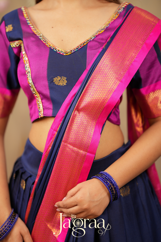 Dhanlaxmi 2-In-1 Half Saree with Best Handwork