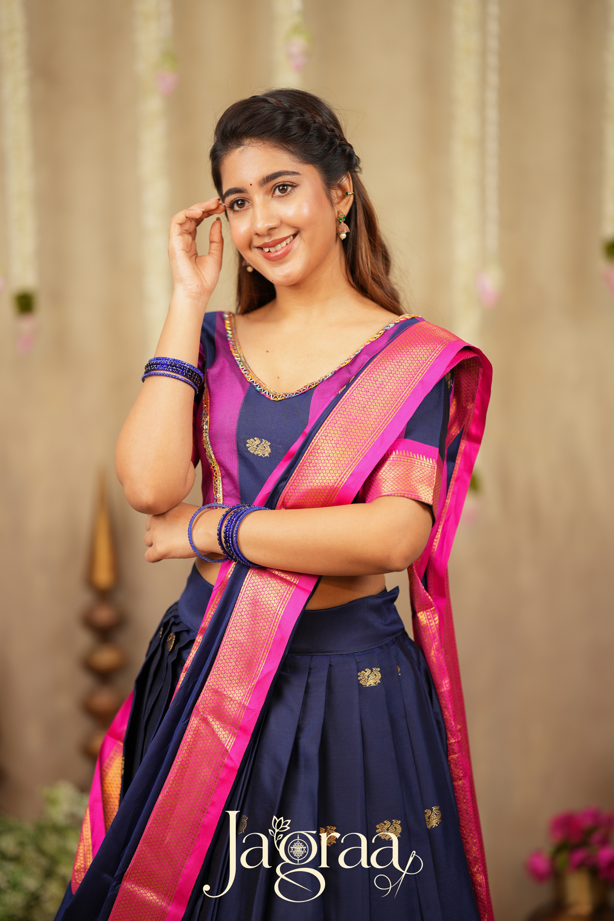 Dhanlaxmi 2-In-1 Half Saree with Best Handwork