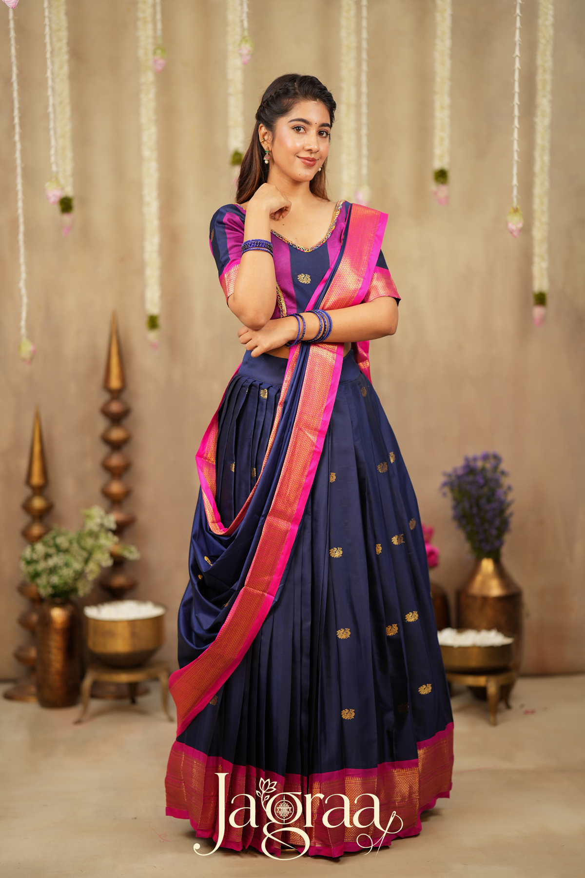 Dhanlaxmi 2-In-1 Half Saree with Best Handwork