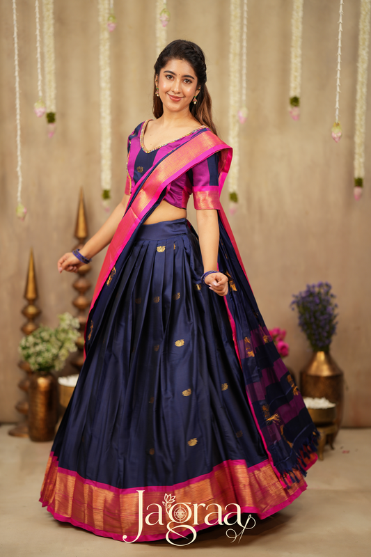 Dhanlaxmi 2-In-1 Half Saree with Best Handwork