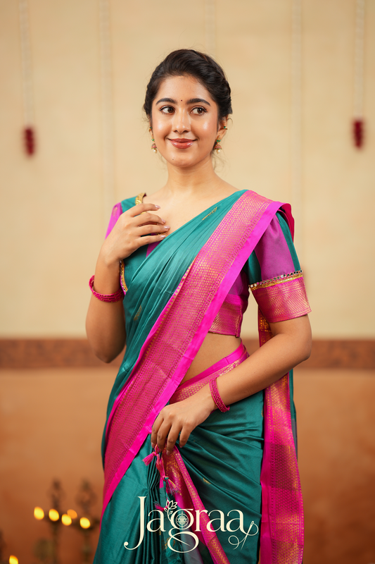 Kalyani 2-in-1 Half Saree, Lehenga with Blouse Set