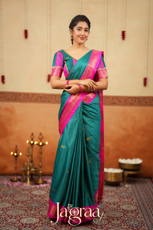 Kalyani 2-in-1 Half Saree, Lehenga with Blouse Set