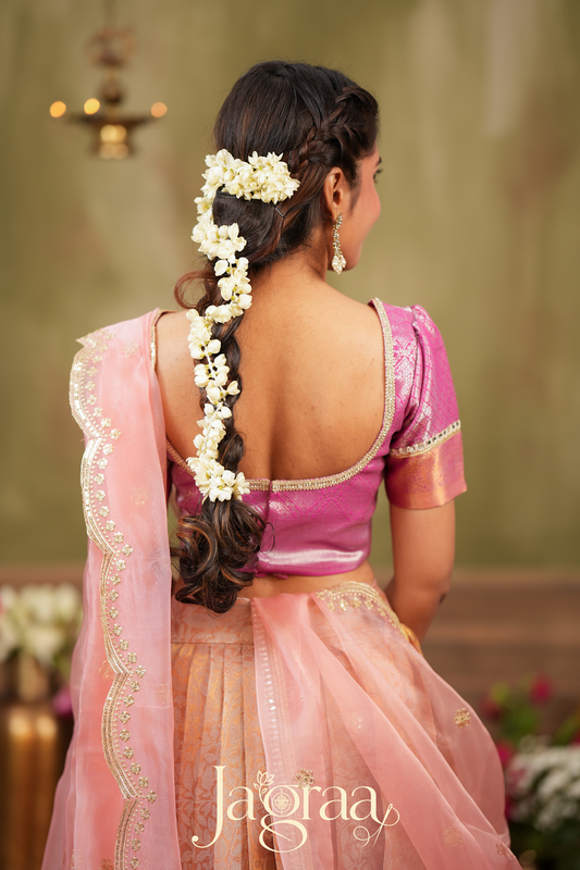 Laxmi Premium Silk Pink Lehenga Set