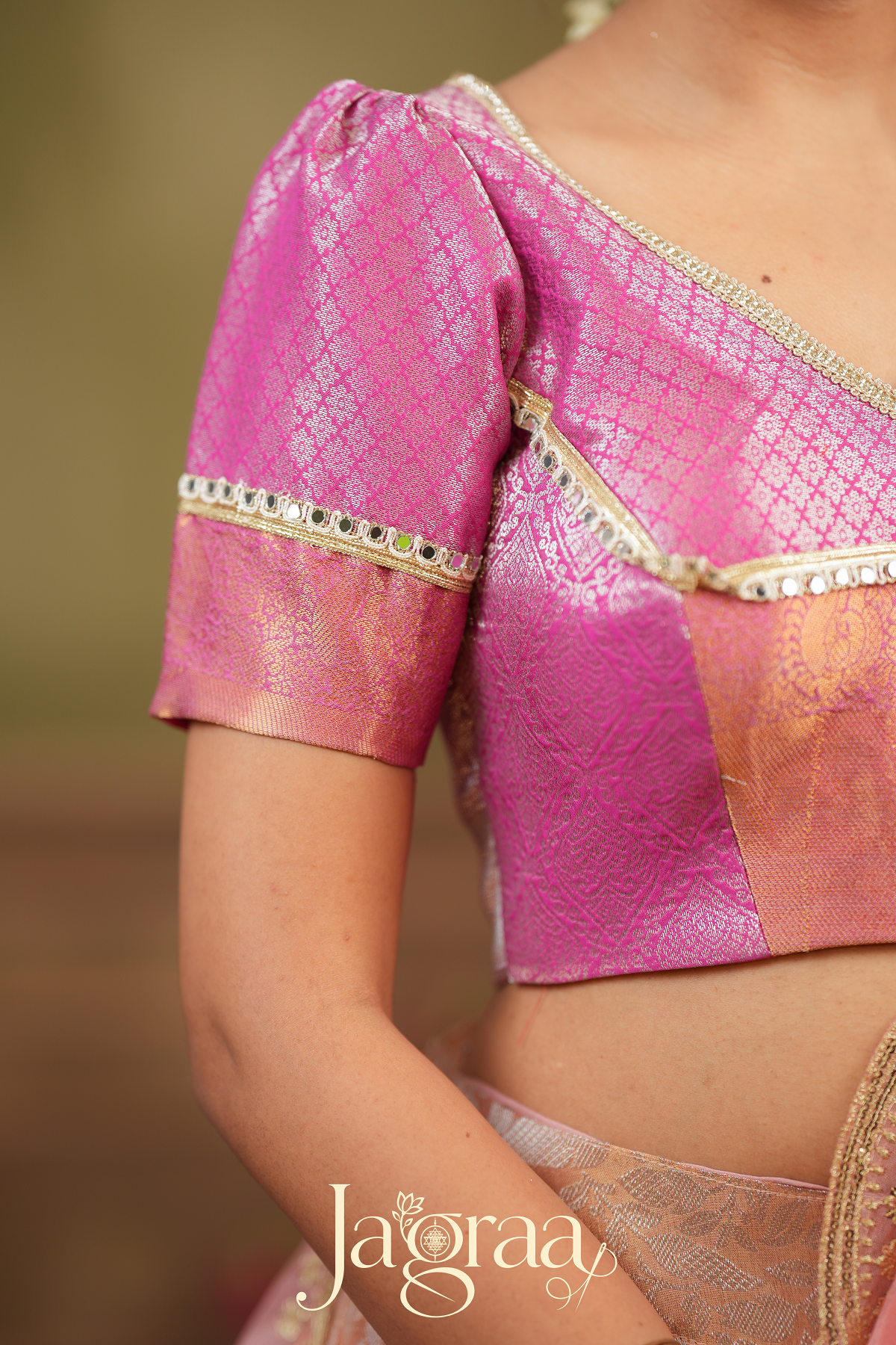 Laxmi Premium Silk Pink Lehenga Set