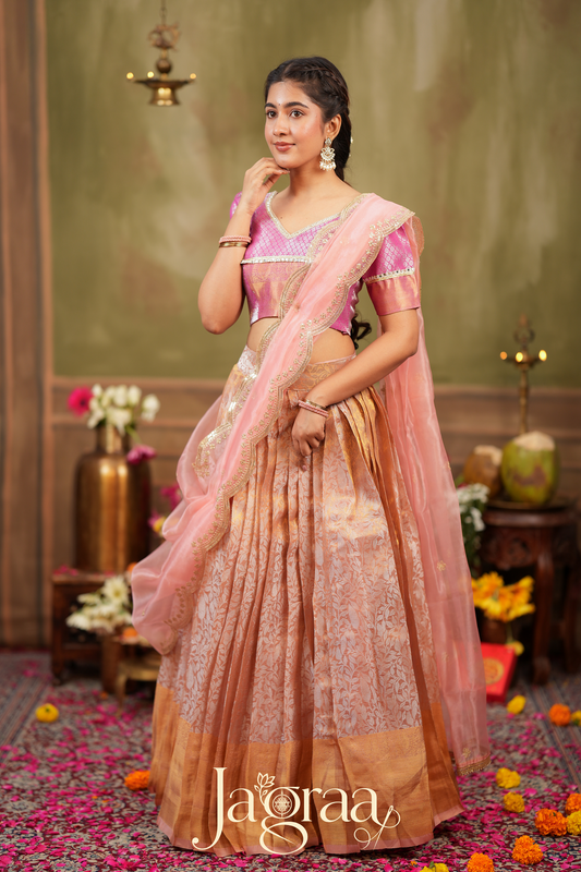 Laxmi Premium Silk Pink Lehenga Set