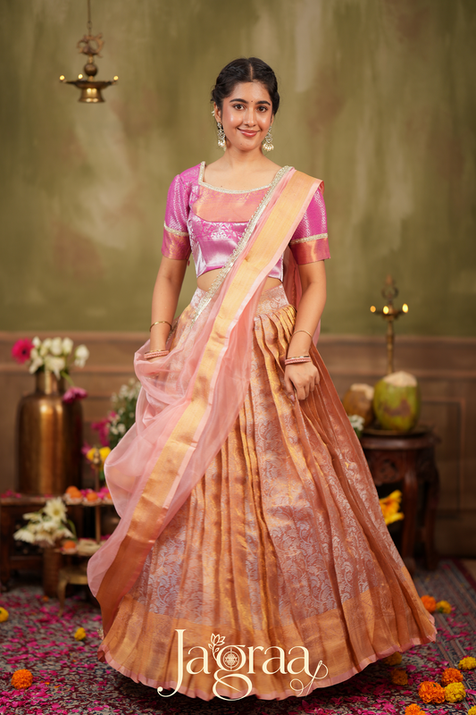 Laxmi Premium Silk Pink Lehenga Set