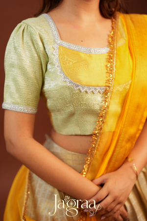 Pagnahasta | Golden Silk Designer Lehenga Set