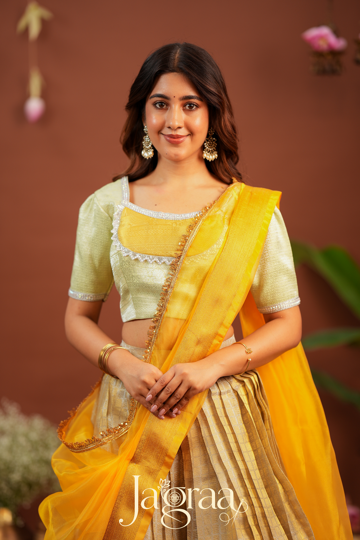 Pagnahasta | Golden Silk Designer Lehenga Set