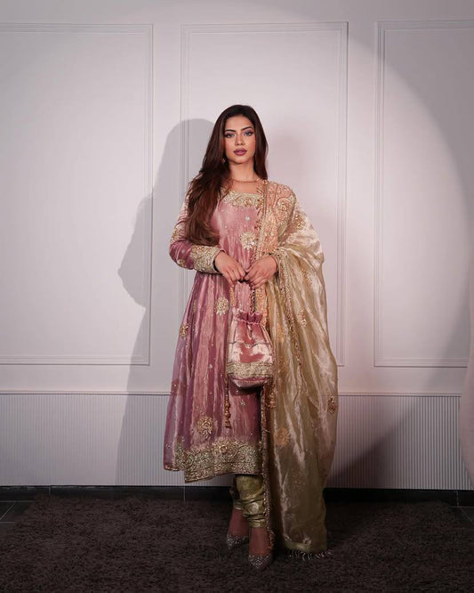 Shavi's' Peach Havy Royal Elegant Suit Set