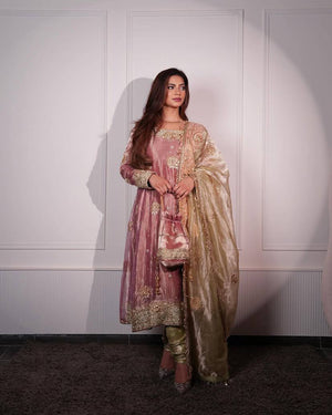Shavi's' Peach Havy Royal Elegant Suit Set